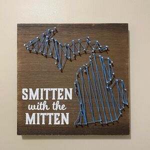 Smitten With The Mitten Hallmark Michigan Wood Wall Decor Sign